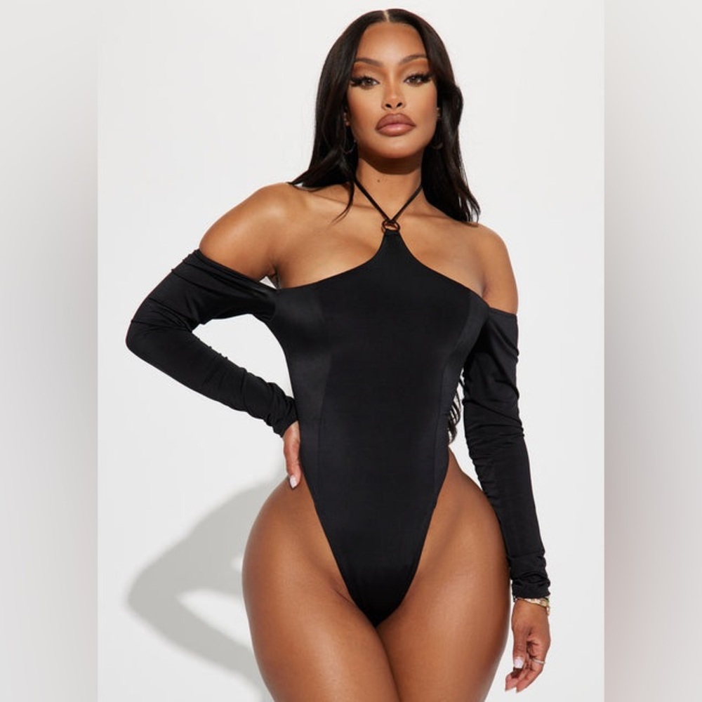 Clara High Cut Bodysuit - Black